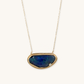 18K Gold Blue Opal & Diamond Necklace