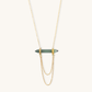 18K Gold Tourmaline & Diamond Necklace