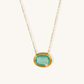 Natural Emerald with Diamond in 18K Gold
