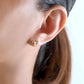 18K Gold Double Heart Pavé Earrings