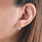 Double Heart Diamond Drop Earring