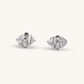 18K Solid White Gold Lumière Herkimer Earrings