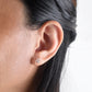 18K Solid White Gold Lumière Herkimer Earrings