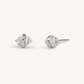 18K Solid White Gold Lumière Herkimer Earrings