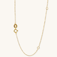 18k Gold Initial Disc with Diamond Charm Necklace