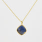 Mini Natural Sapphire with Diamond Round Necklace