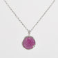 Mini Natural Sapphire with Diamond Round Necklace