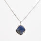 Mini Natural Sapphire with Diamond Round Necklace