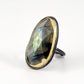Mystic Large Gemstone Adjustable Ring