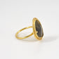 The Golden Kidney Ring with Diamond