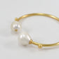 Hand Crafted Double Baroque Pearl Minimalist Bangle