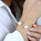 Hand Crafted Double Baroque Pearl Minimalist Bangle