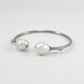 Hand Crafted Double Baroque Pearl Minimalist Bangle