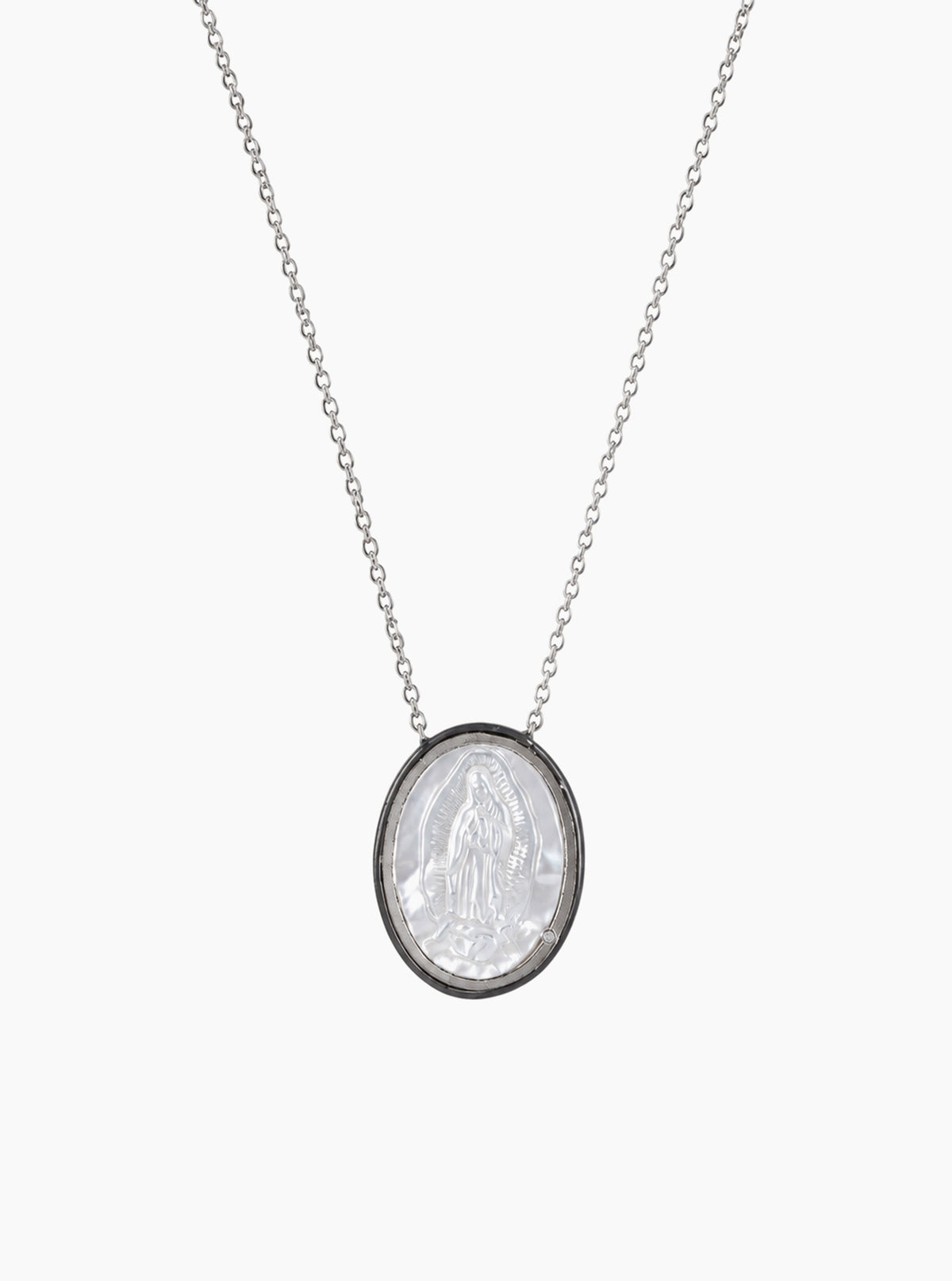 Lady Guadalupe MOP With Diamond Necklce