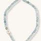 Aquamarine Necklace with Natural Baroque Pearl