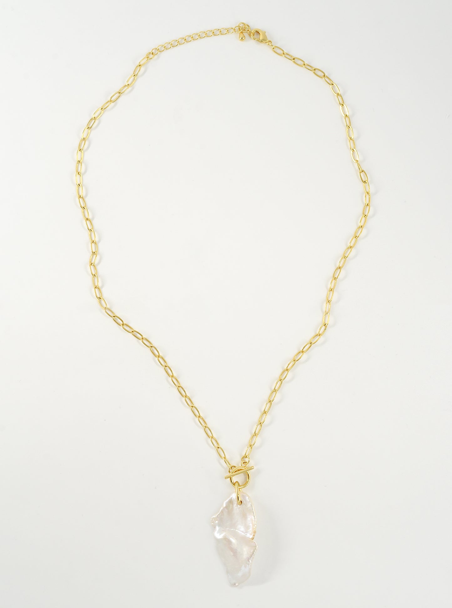 Gold Filled Freeform Baroque Pearl Necklace