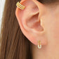 Mini Paper Clip CZ Stud Earrings