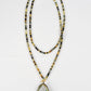 Teardrop Phantom Quartz Statement Beaded Necklace