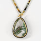 Teardrop Phantom Quartz Statement Beaded Necklace