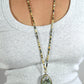 Teardrop Phantom Quartz Statement Beaded Necklace