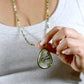 Teardrop Phantom Quartz Statement Beaded Necklace