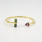 Double Tourmaline Point and Bar with Diamond Bangle