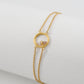Tourmaline Halo Bracelet with Diamond