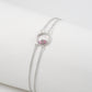 Tourmaline Halo Bracelet with Diamond