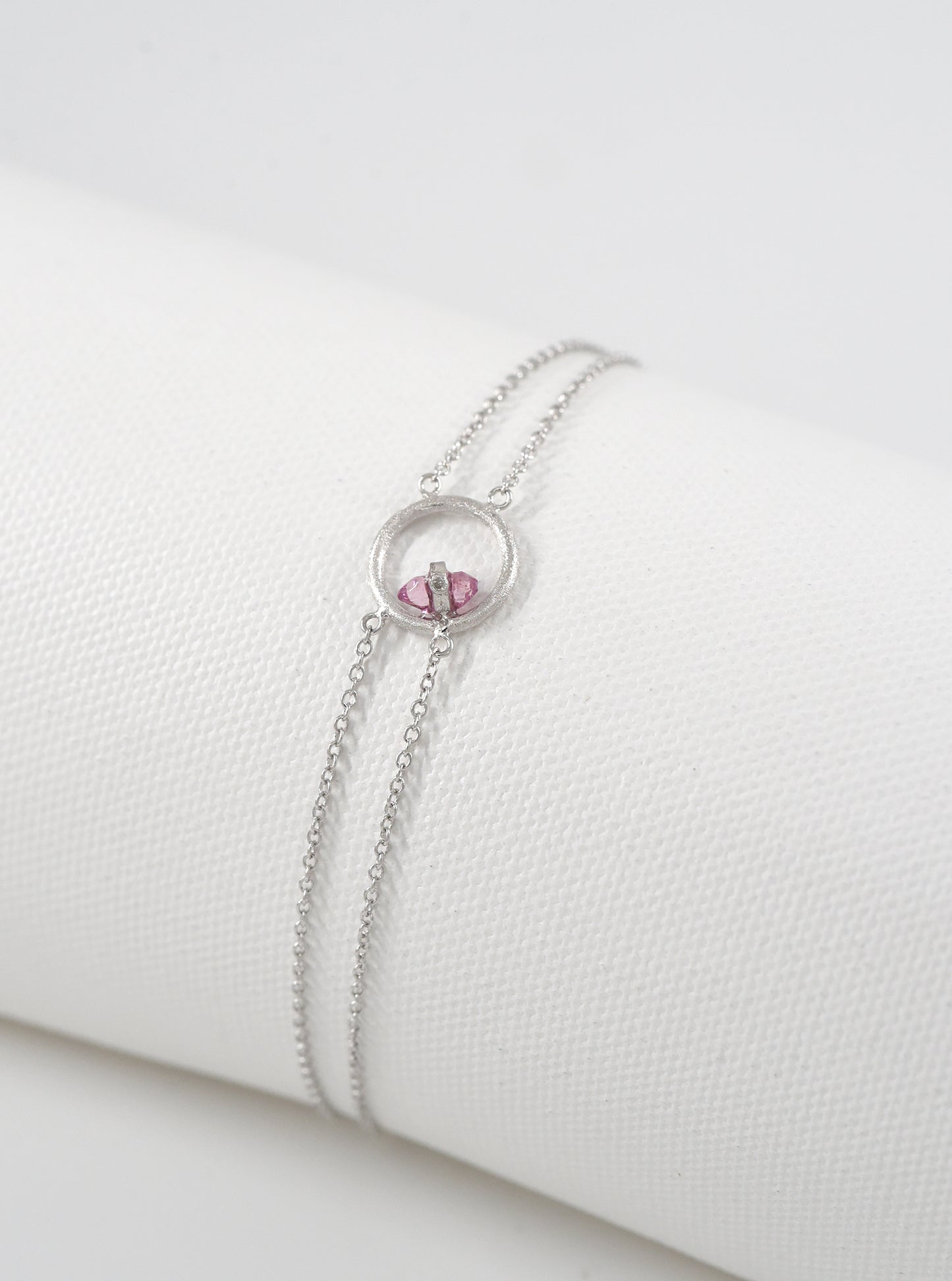 Tourmaline Halo Bracelet with Diamond