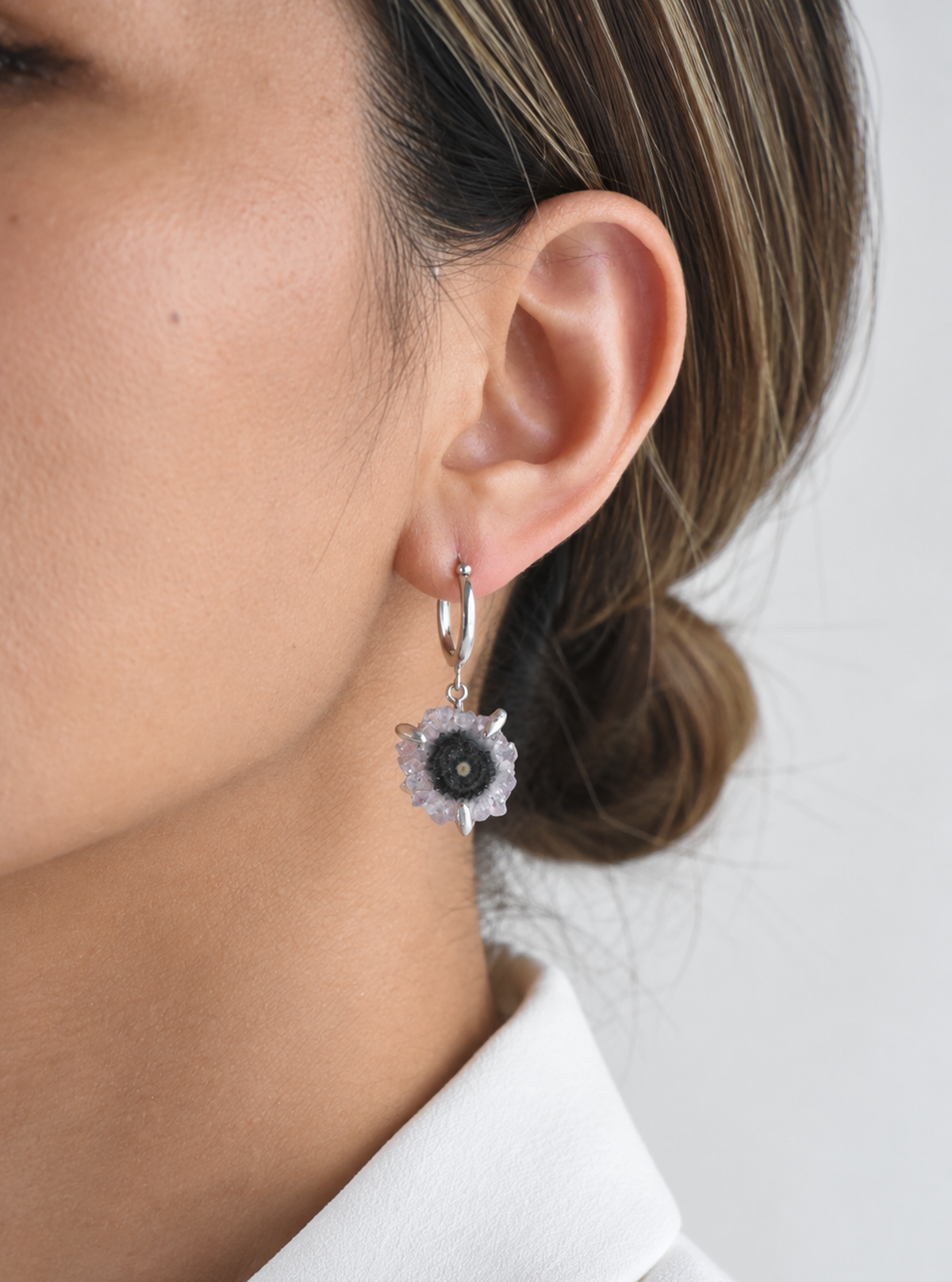 Amethyst Stalactite Drop Earrings