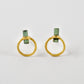 Tourmaline with Diamond Halo Earrings