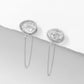 Mini Herkimer Diamond Drop Chain with Diamond Earrings