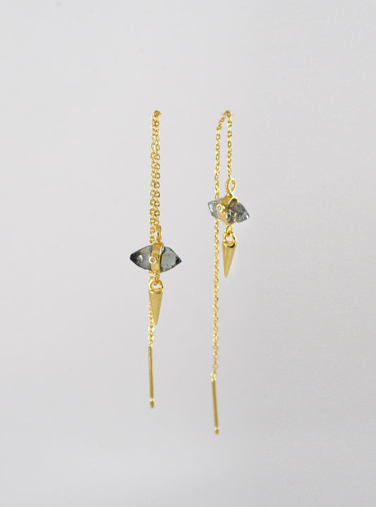 Tourmaline Cascade Chain Earrings