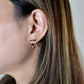 Tourmalin Gleam Bar Hoop Earrings