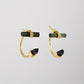 Tourmalin Gleam Bar Hoop Earrings