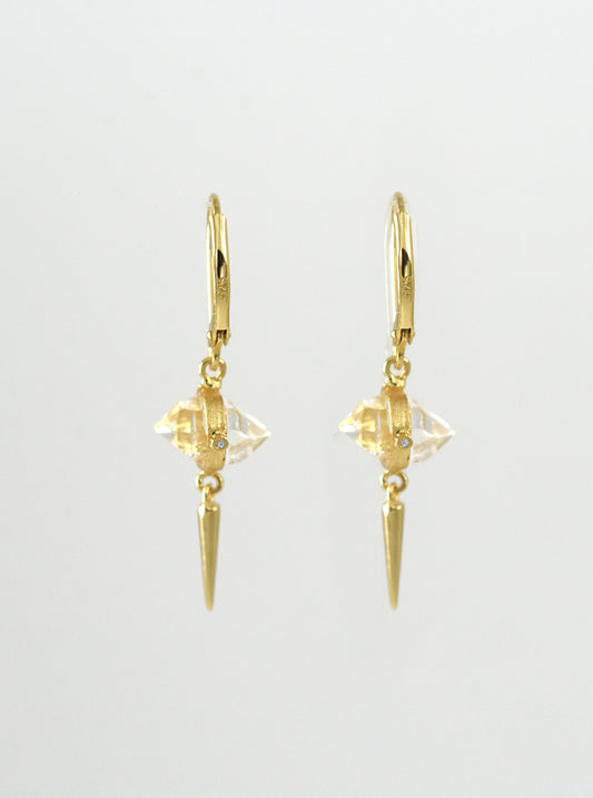 Sparking Herkimer Diamond Drop Earrings