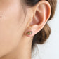 Raw Tourmaline Studs With Diamond