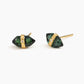 Raw Tourmaline Studs With Diamond