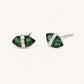 Raw Tourmaline Studs With Diamond