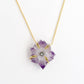 Amethyst Stalactite Flower Necklace