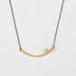 Handmade Curved Bar with Herkimer and Diamond Necklace