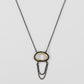 Herkimer Quartz Bar Drop Chain with Dimond Necklace