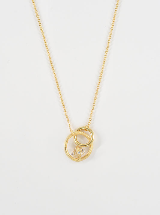 Infinite Loop Herkimer Necklace with Diamond