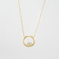 Herkimer Diamond Twiling Halo Necklace with diamond