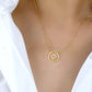 Herkimer Diamond Twiling Halo Necklace with diamond