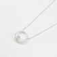 Herkimer Diamond Twiling Halo Necklace with diamond