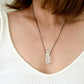 Pure Aquamarine With Diamond Necklace