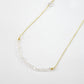 Herkimer Diamond Beaded Bar Necklace