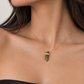 Tourmaline Dagger Necklace With Diamond