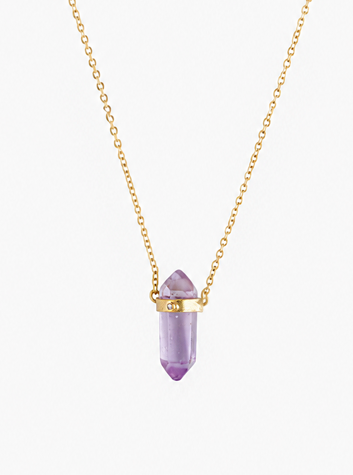 Tourmaline Point with Diamond Necklace